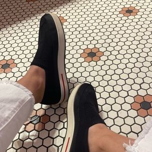 Prada Luna Rosa Slip on Spadrille